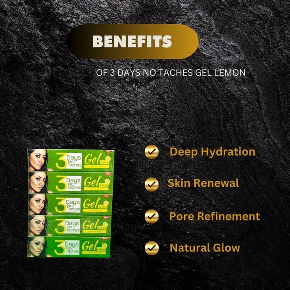 3 Days No Taches Gel Lemon pack of 10